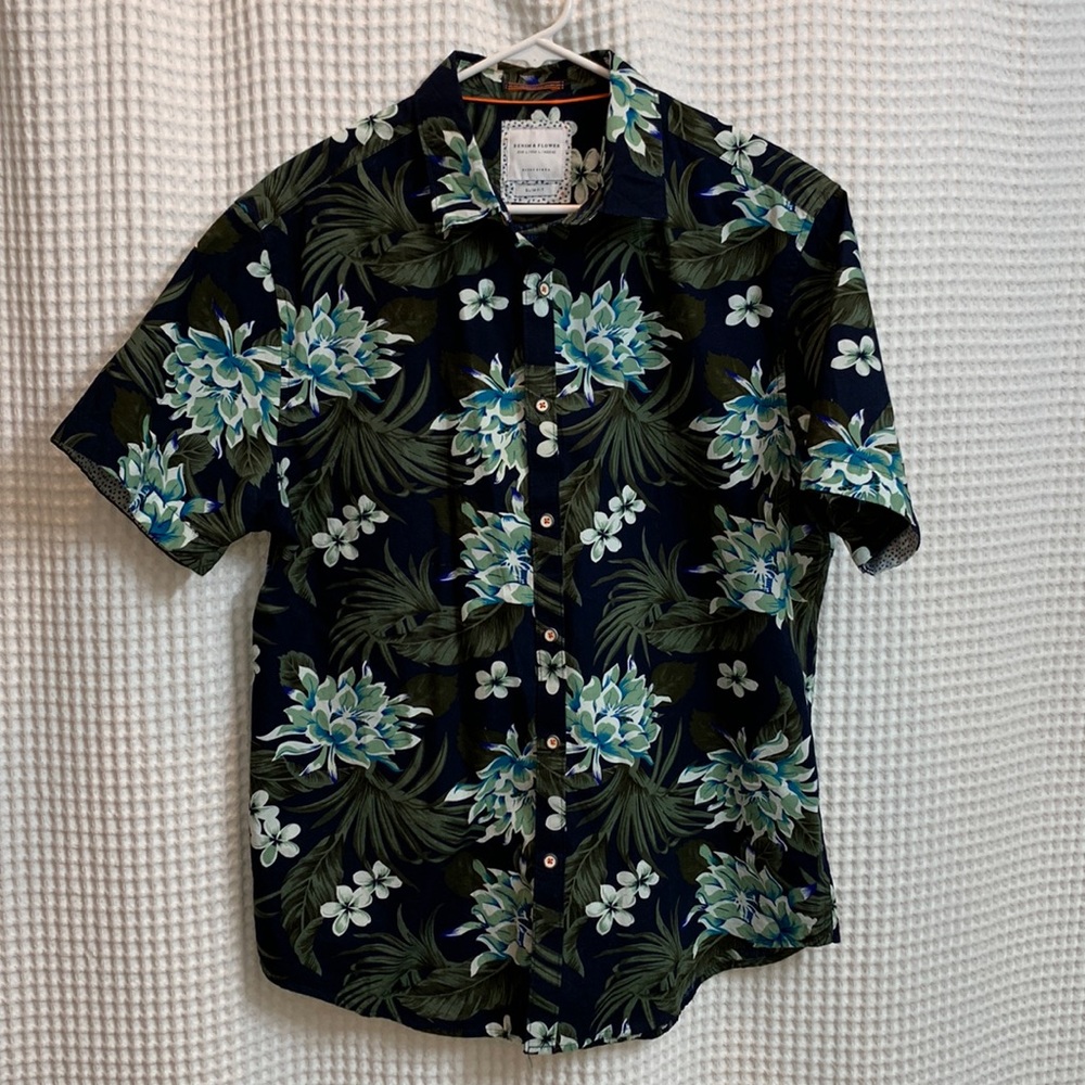 Denim & Flower Ricky Singh Floral Button Down